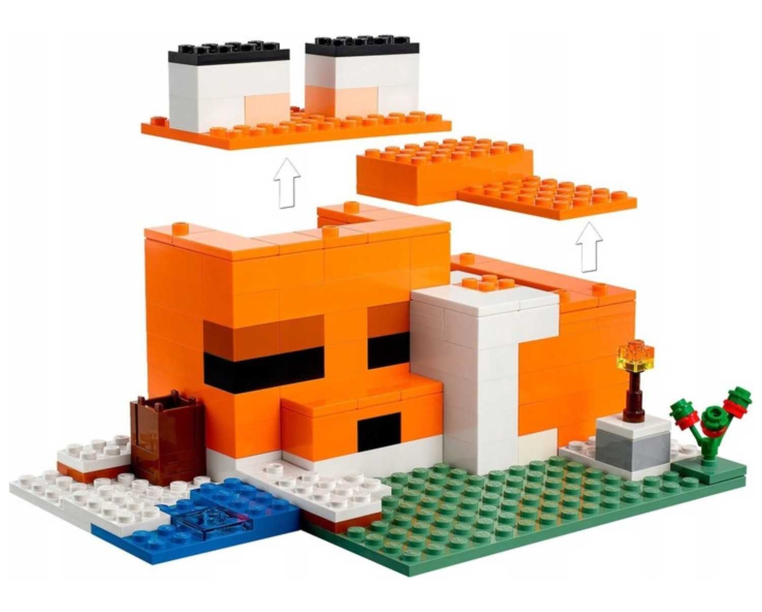 Klocki LEGO Minecraft 21178 Siedlisko lisów Prezent dla Dzieci Zabawka