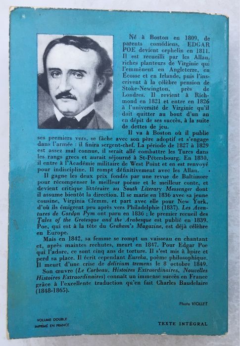 Edgar Poe: biografia + Histórias Extraordinárias (port. e francês)