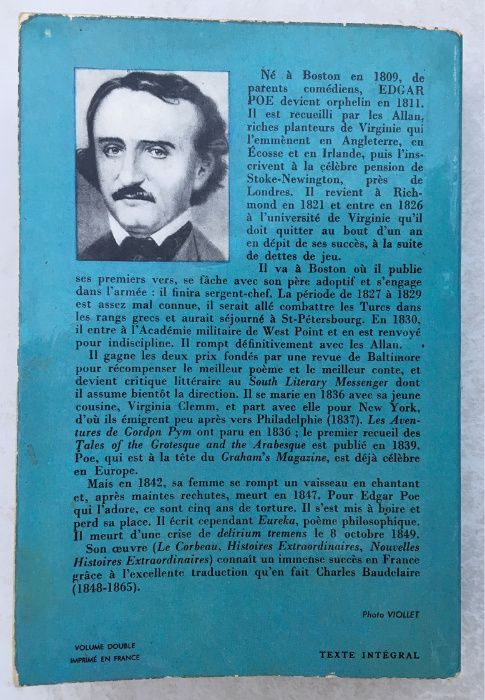 Edgar Poe: biografia + Histórias Extraordinárias (port. e francês)