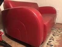 Sofa skorzana - czerwona