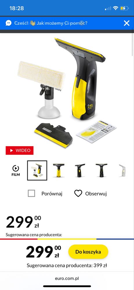 Myjka do okien karcher WV 2 premium black edition