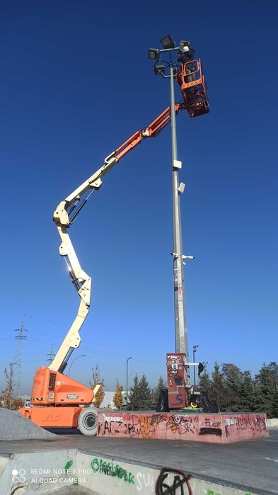 Wynajem Podnośnik koszowy zwyżka nożycowa podest ruchomy wózek widłowy