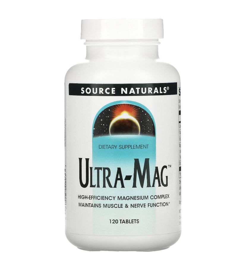 Source Naturals, Магний, Магне В6, Ultra-Mag, 120 таблеток