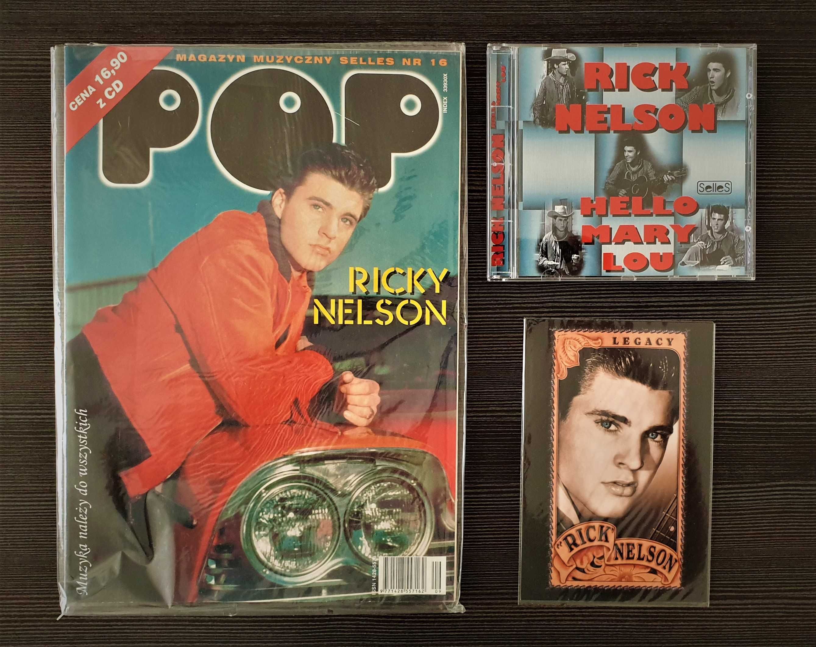 Ricky Nelson płyta, czasopismo Selles i reklamówka - zestaw