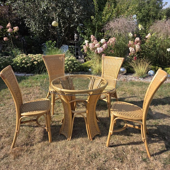 Komplet mebli rattan Krzesła i stolik