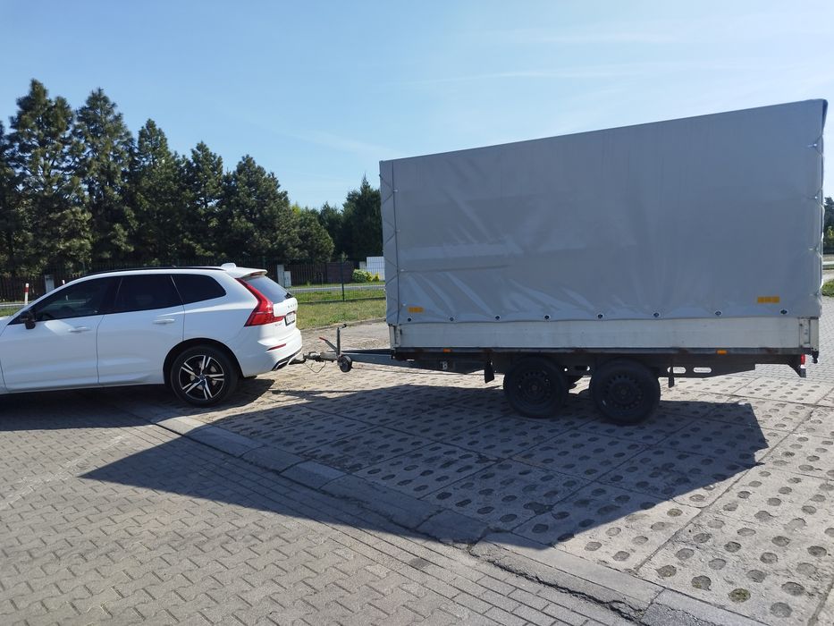 Przyczepka dwuosiowa heidemman super stan nowa plandeka