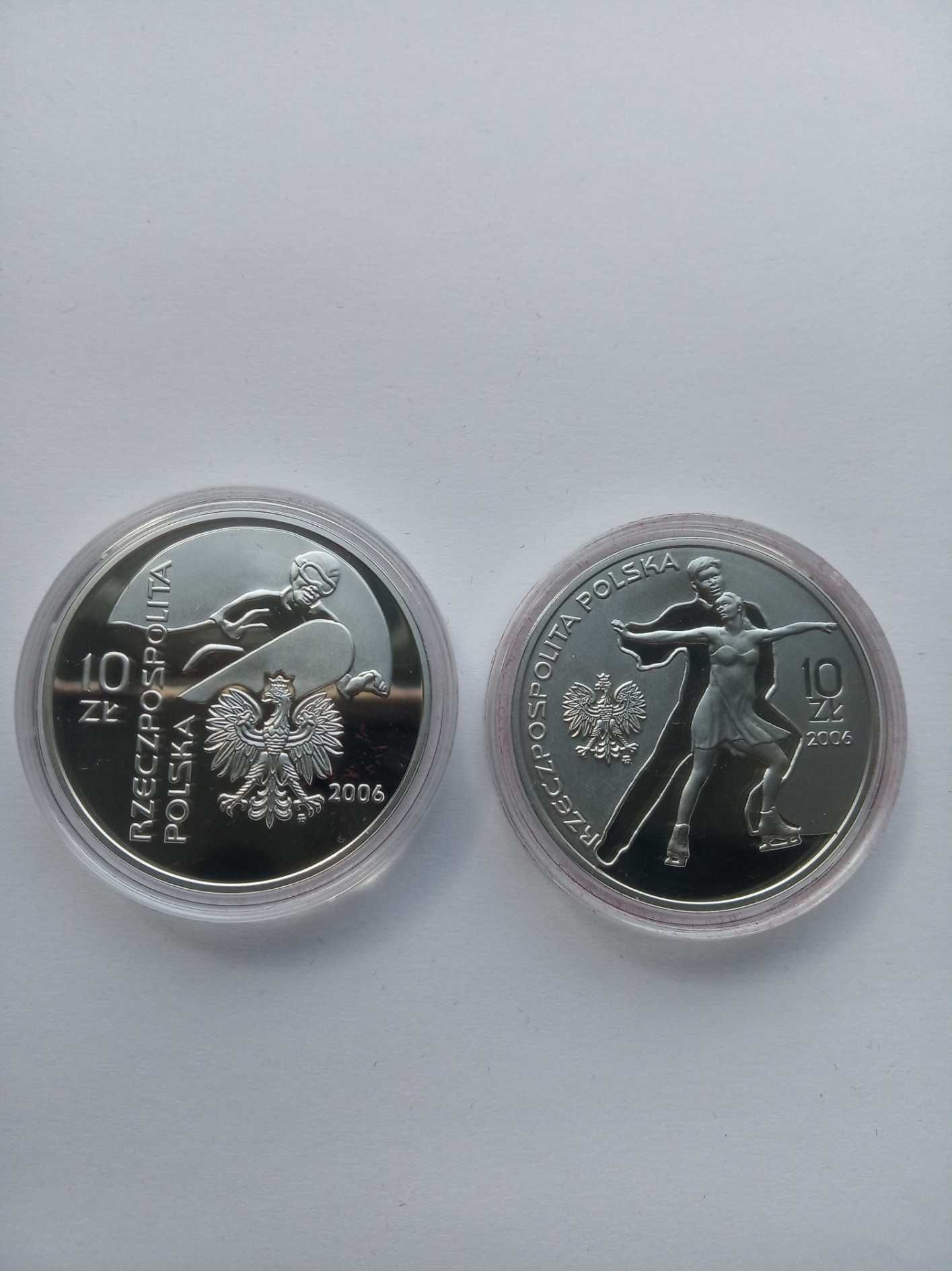 2 monety NBP 10 zł (srebro) XX Zimowe Igrzyska Olimpijskie: Turyn 2006