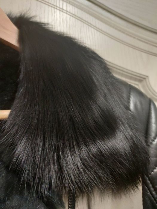 НАТУРАЛЬНА шкіряна куртка дублянка косуха авіатор зимня б/в в ідеалі