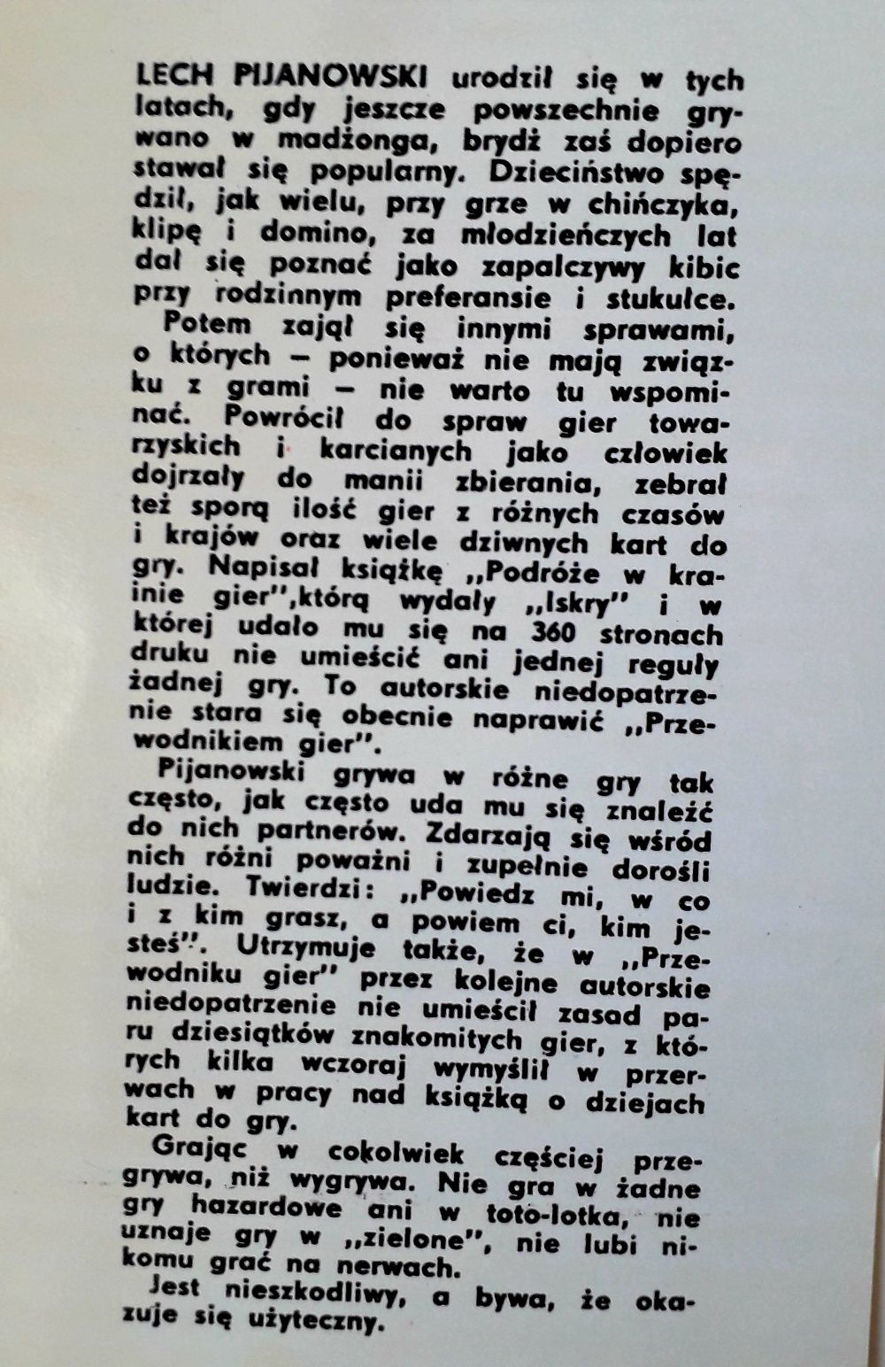 PRZEWODNIK GIER  Lech Pijanowski