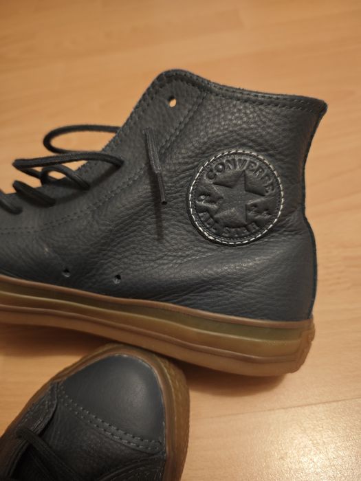 Converse skorzaneza kostke  szare 40