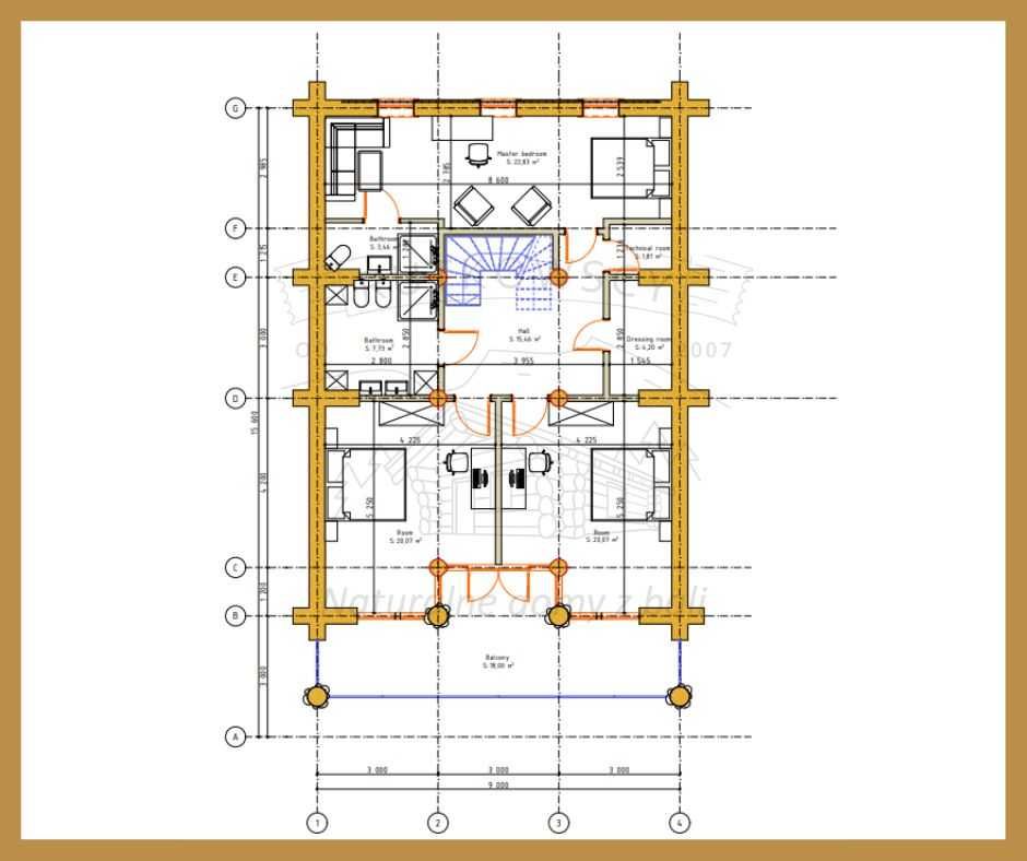 Dom z bali okrągłych całoroczny mieszkalny, pensjonat pow. 195 m2