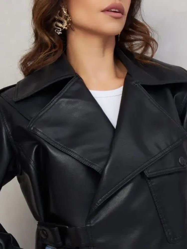Куртка косуха оверсайз коротка жіноча. S, M, L, XL, 2XL