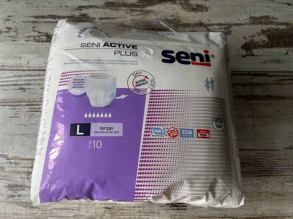Seni Active Plus Large L Elastyczne majtki chłonne - 10 szt