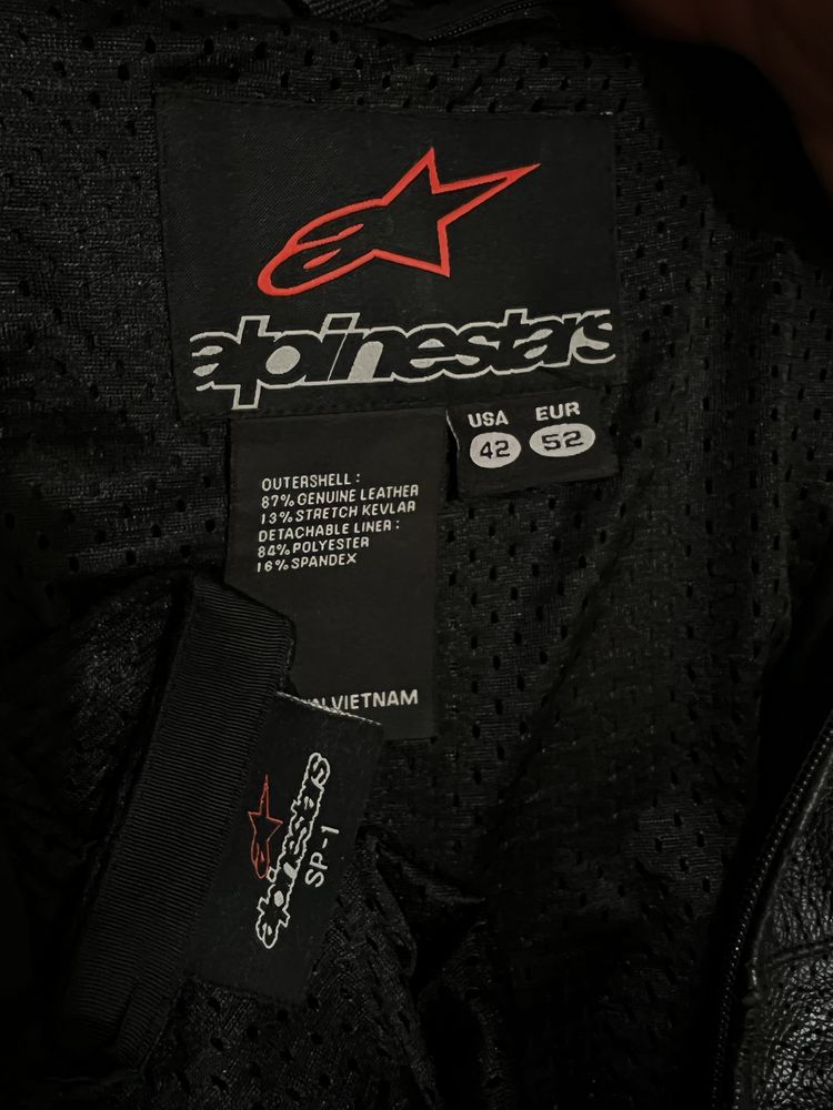 Kombinezon Alpinestars 52 (Skóra Kurtka Motocyklowa)