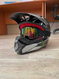 Шлем для мото FXW helmet (Monster) + очки