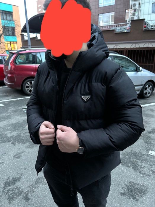 РАСПРОДАЖА -40%! Мужская куртка Prada осень/зима пуховик черный люкс