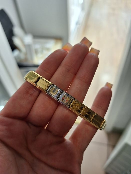 Nowa bransoletka Nomination Composable złota z ozdobnymi linkami #