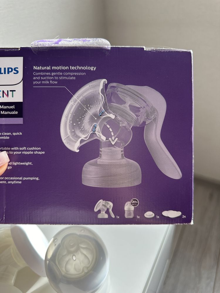 Молоковідсмоктувач ручний Philips Avent з пляшечкою