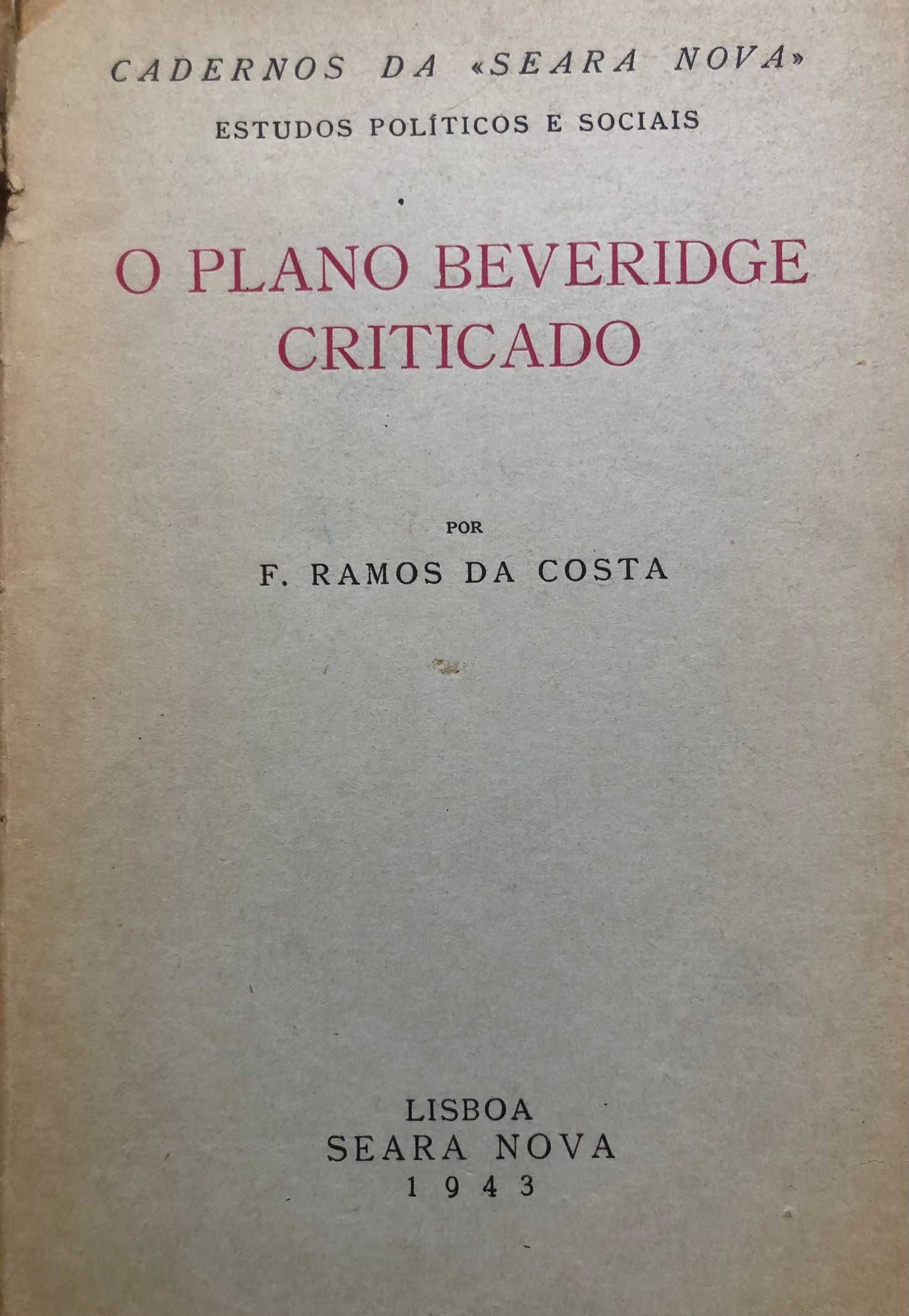 O Plano Beveridge Criticado - F. Ramos da Costa