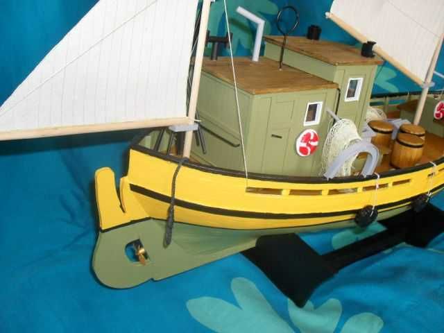 Ręcznie robiony model kutra rybackiego KUTER RYBACKI GDY-41 okręt 86cm