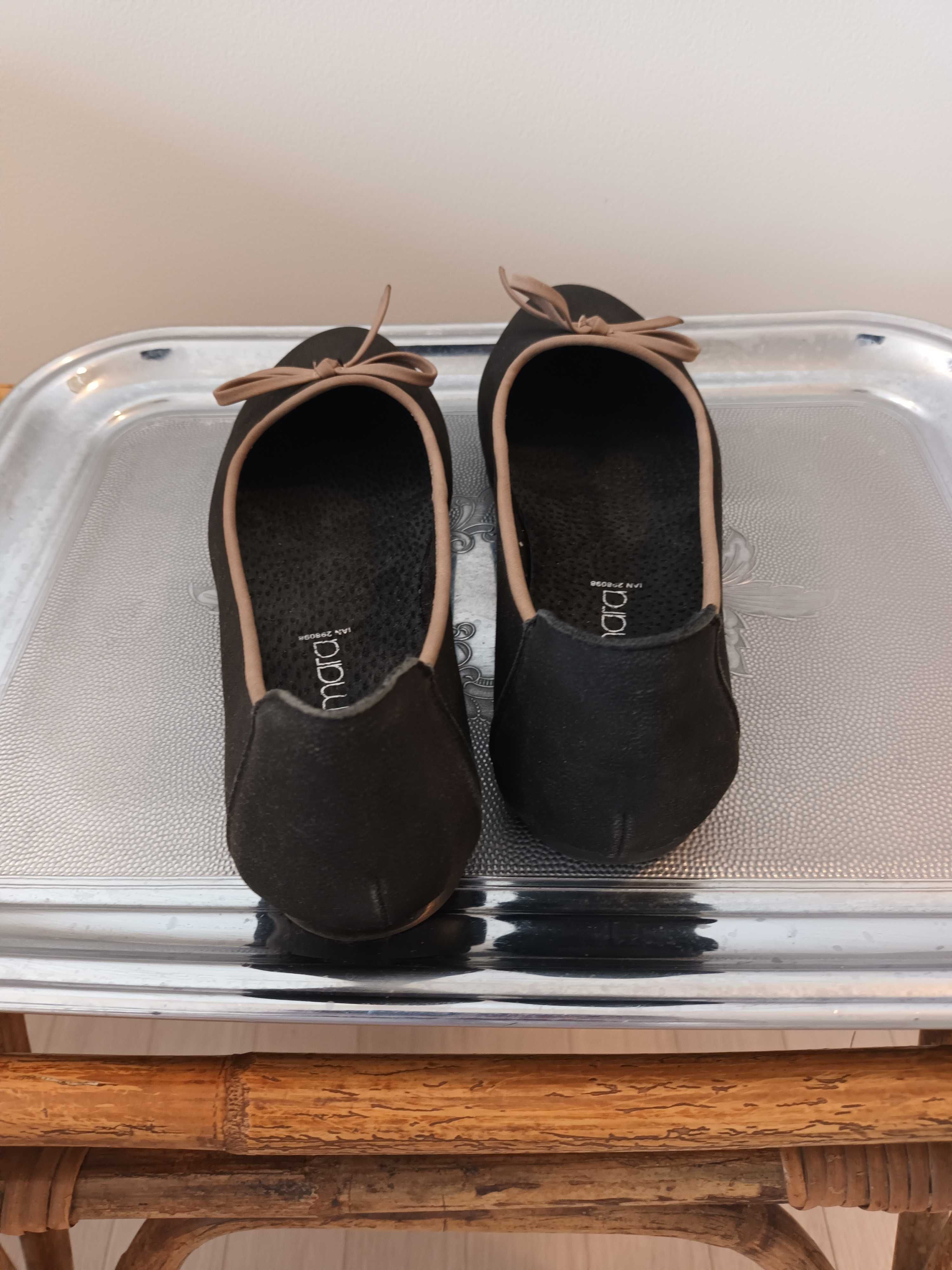 buty pantofelki baletki z naturalnej skóry czekoladowe cudo rozmiar 37