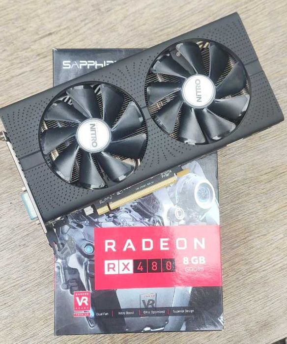 Игровая видеокарта RX 480 Nitro+ 8GB, RGB, OC