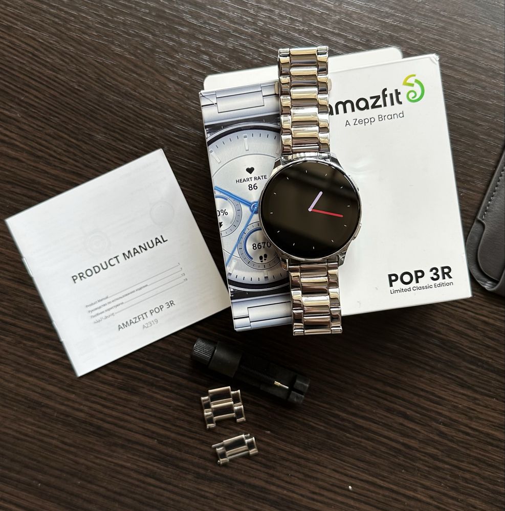 Смарт годинник amazfit pop 3r silver