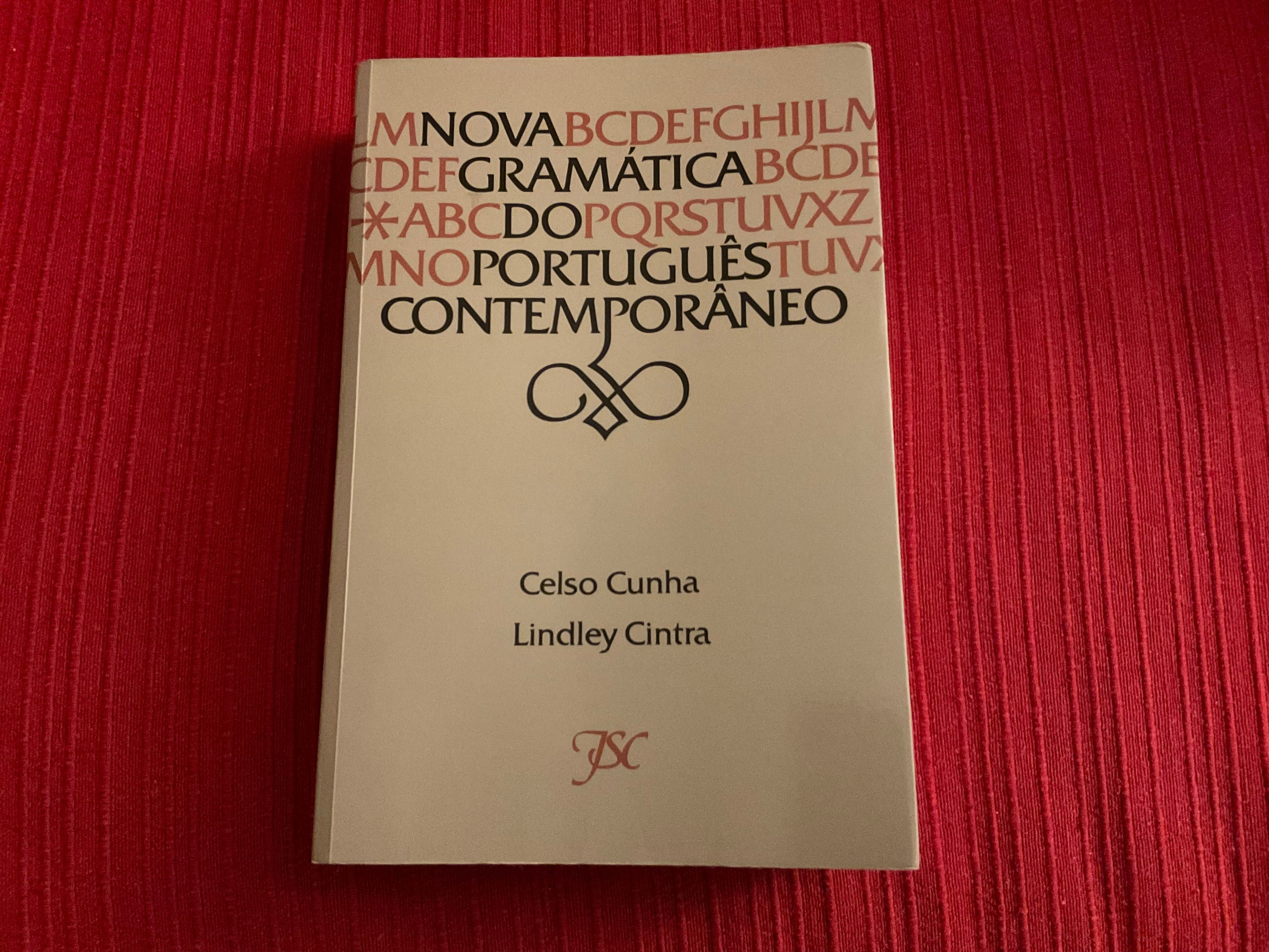 Caderno, dicionário, gramática português contemporâneo