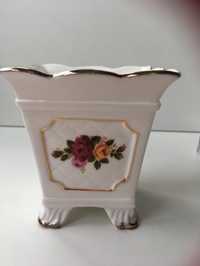 Cachepot de porcelana , Fine Bone China-"Cottage Rose"