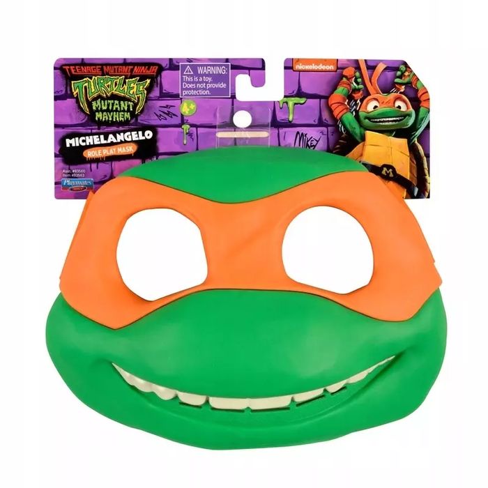 WOJOWNICZE ŻÓŁWIE NINJA Maska Michelangelo, kostium. Playmates