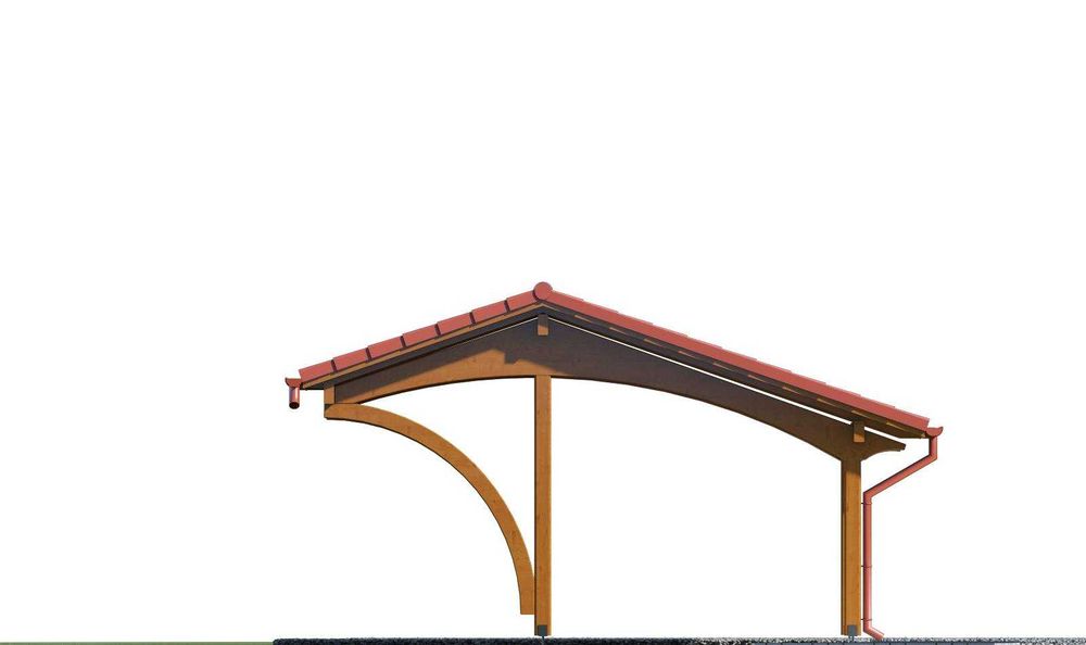 Drewniana dwustanowiskowa wiata garażowa Revelatio II