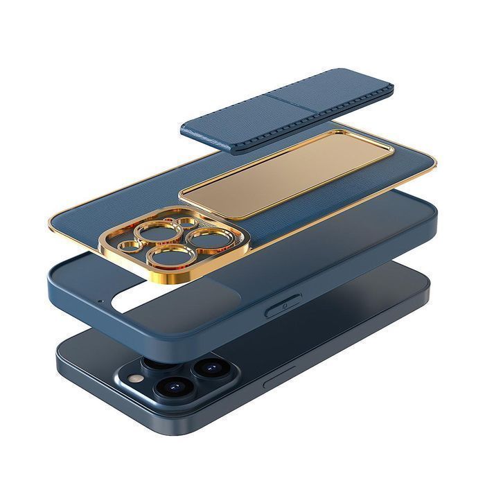 New Kickstand Case Etui Do Iphone 13 Pro Max Z Podstawką Niebieski