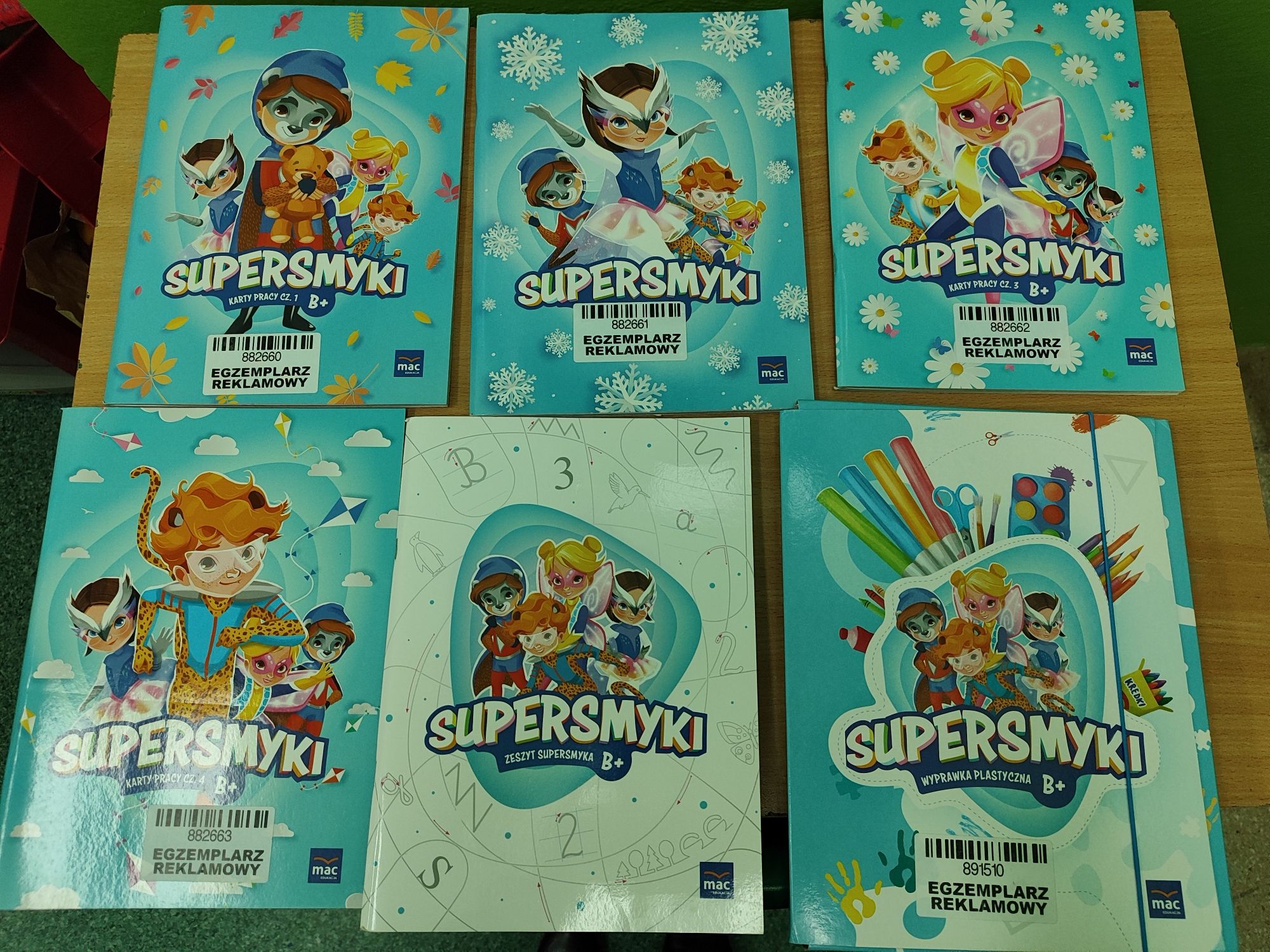 Supersmyki B+ sześciolatek zestaw kart pracy i przewodników