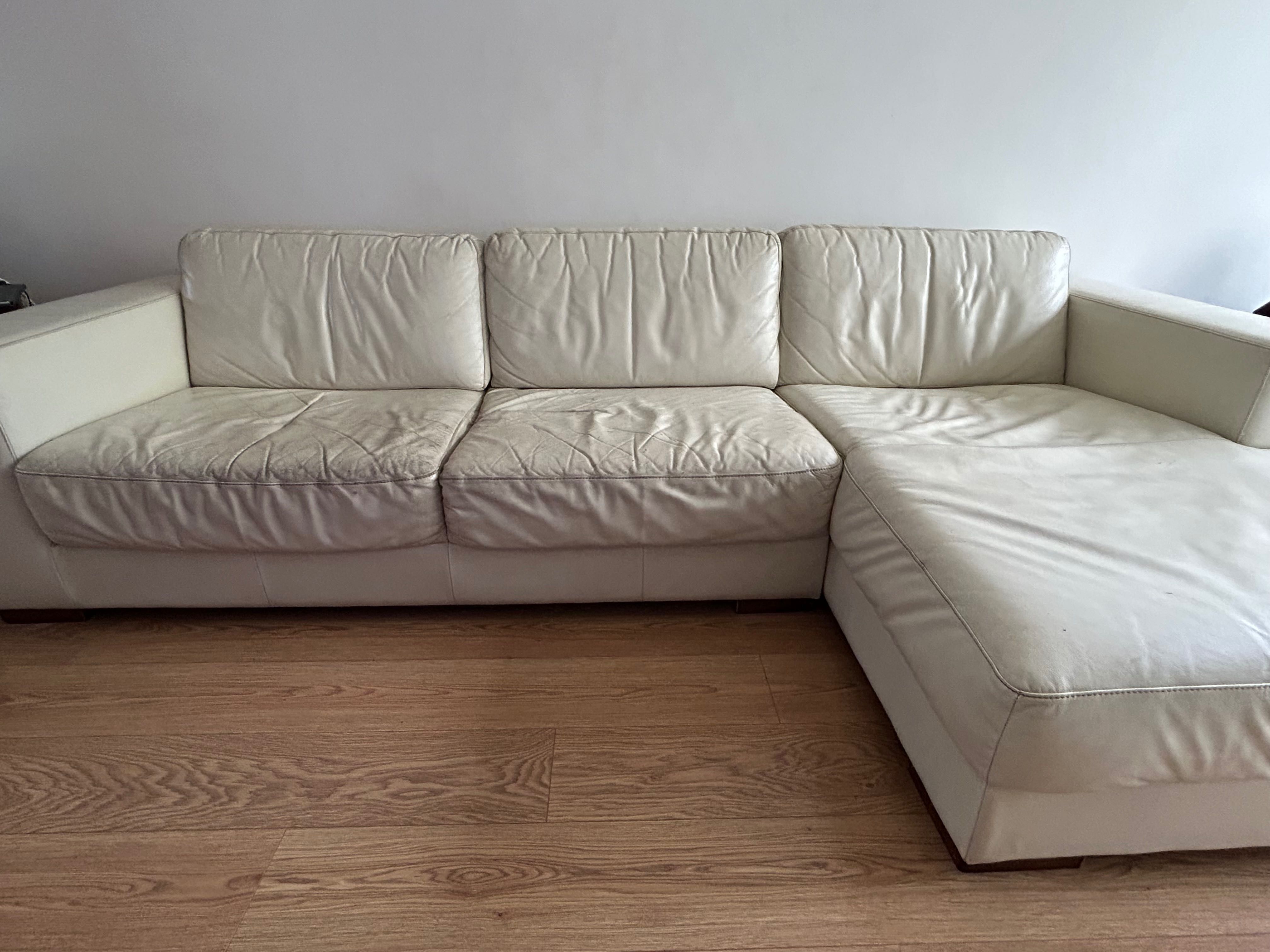 Sofá 3 lugares com chaise long- usado