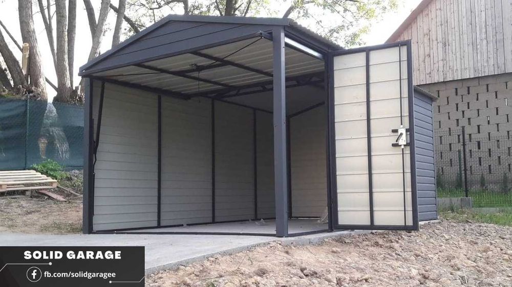 Garaż blaszany blaszak schowek grafit 3x5 (4x6 4x5 6x5 6x6 8x7 9x6)