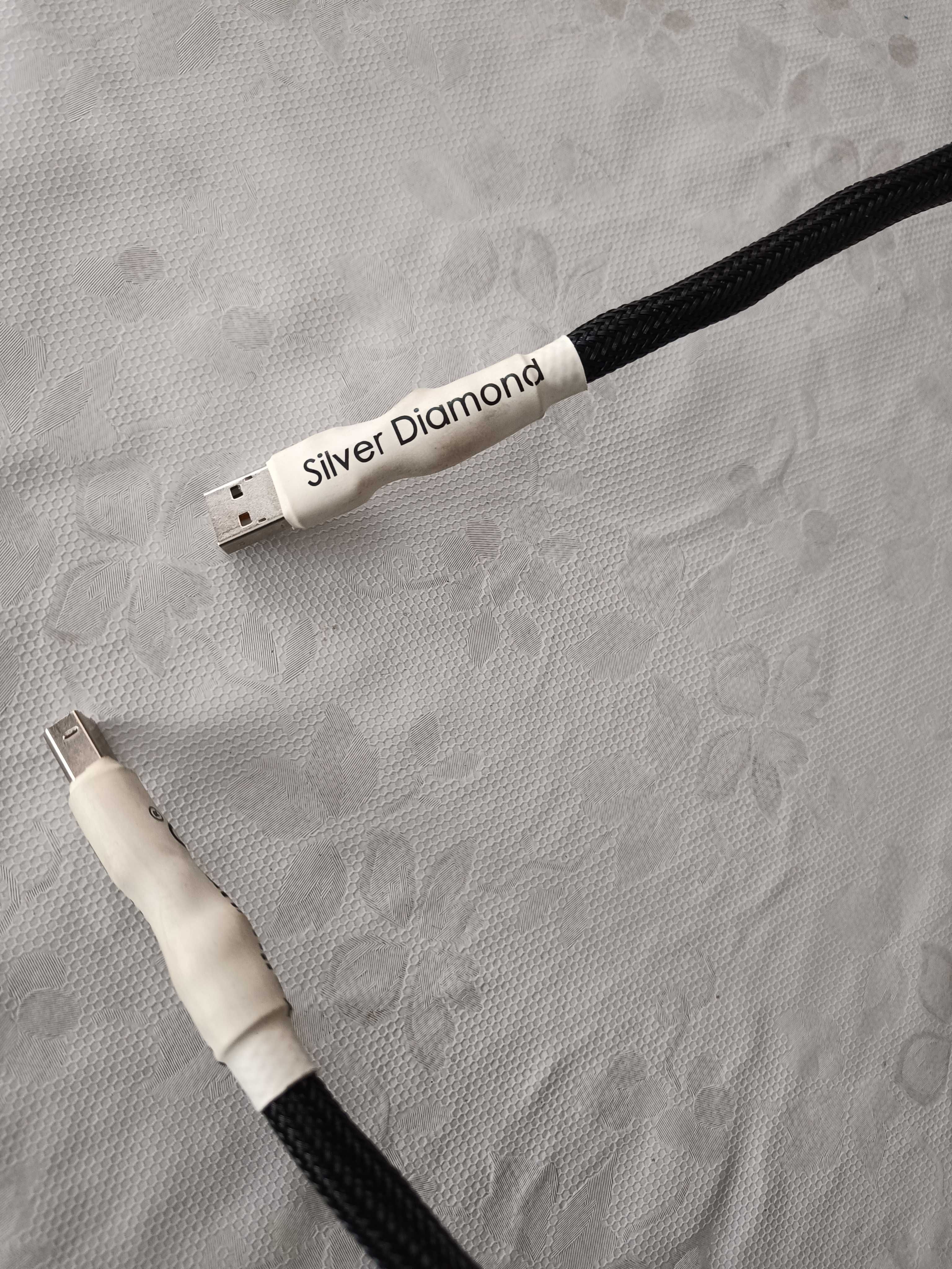 tellurium q silver diamond USB A-B kabel przewód