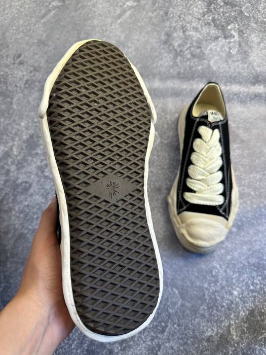 MMY Maison Mihara Yasuhiro кеди кеды черные белые custom distressed 43