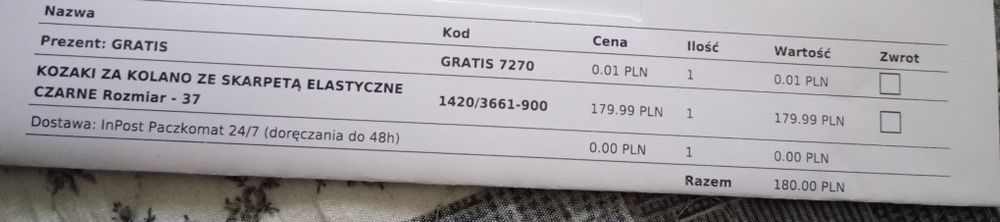 Kozaki za kolano ze skarpetą