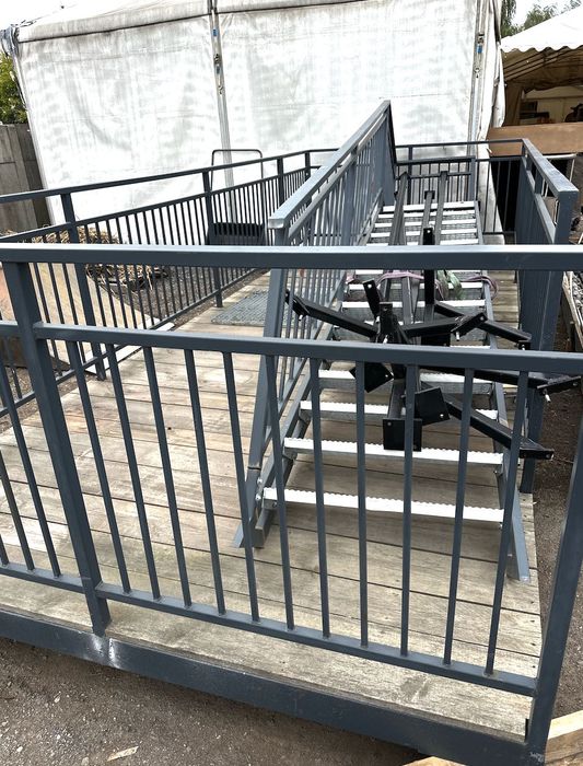 Taras, nadstawka, schody, piętro, balustrady kontener