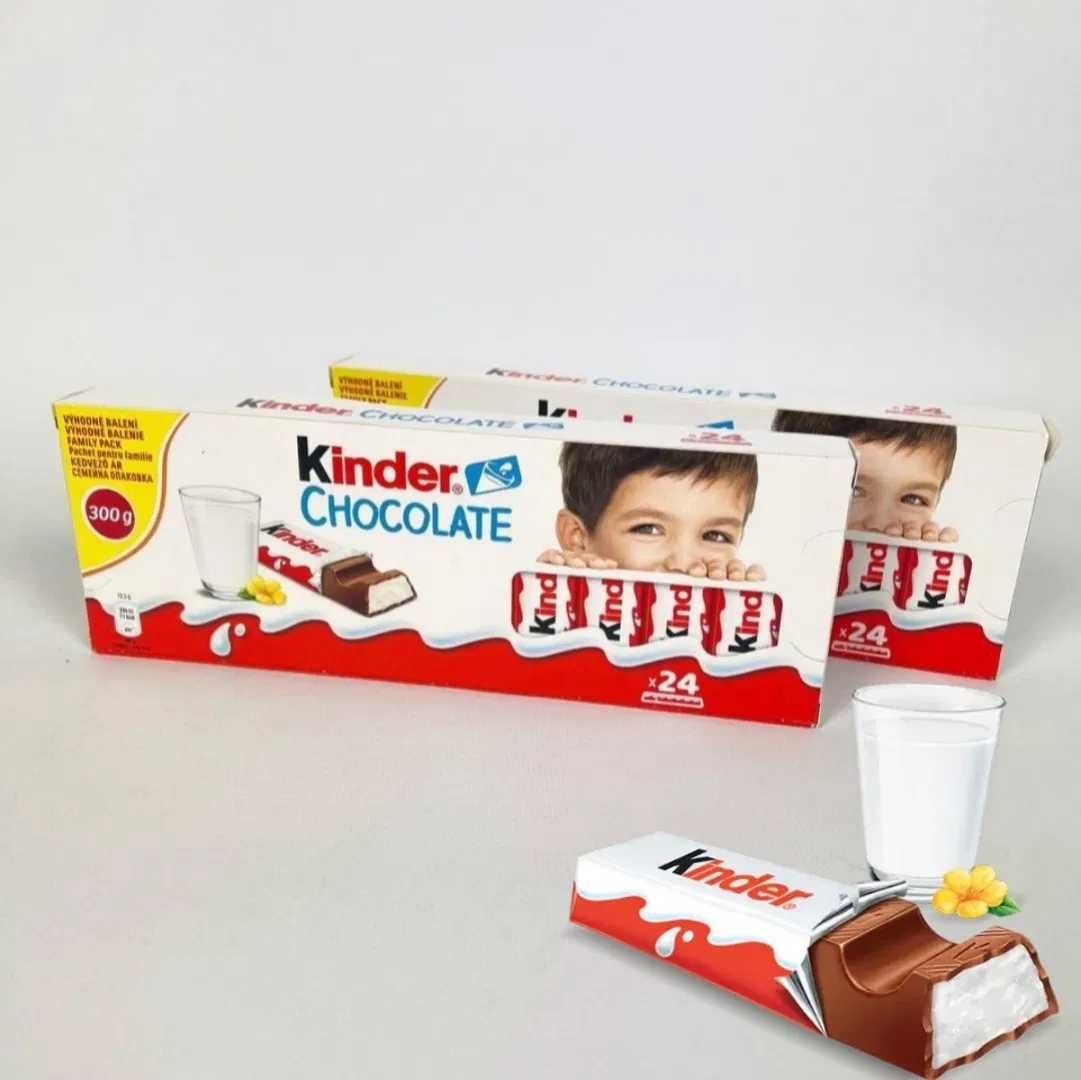 Киндер Шоколад Шоколадные батончики Kinder упаковка 300 гр 24 шт