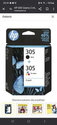 Nowe tusze hp 305 czarny i kolorowy