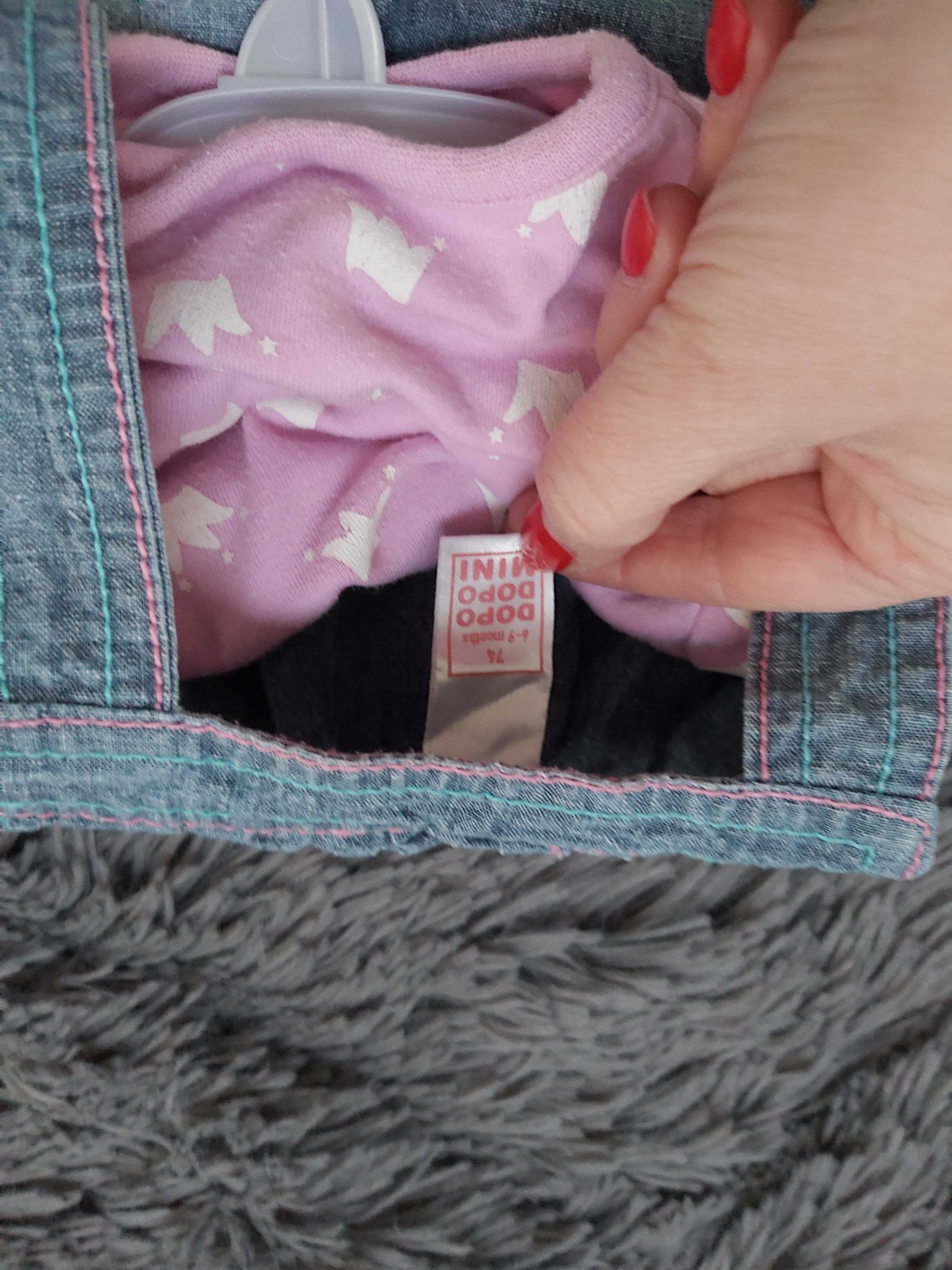 Śliczny zestaw sukienka plus body r. 74 6-9 miesięcy