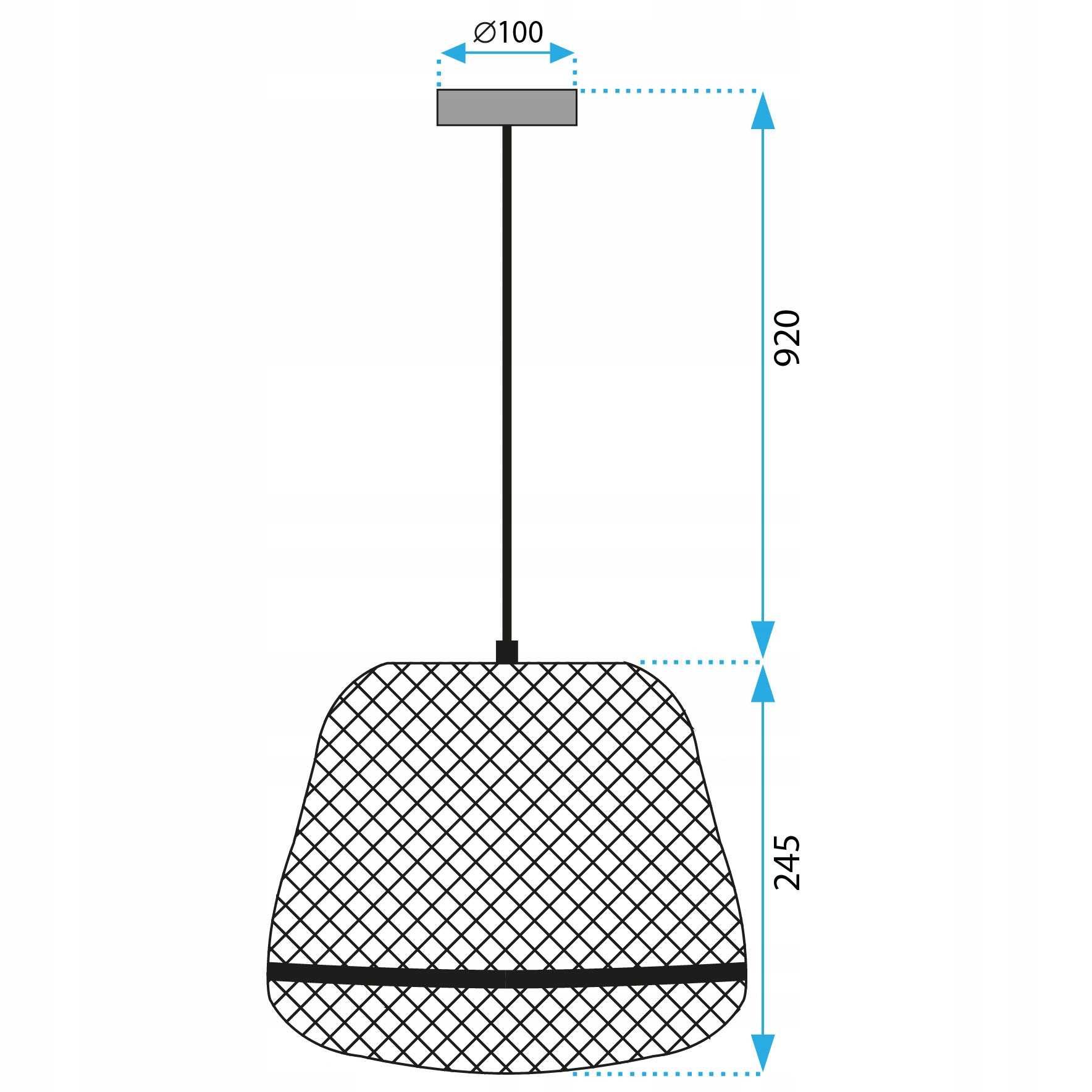 LAMPA WISZĄCA BAMBUSOWA pleciona boho brąz APP1338