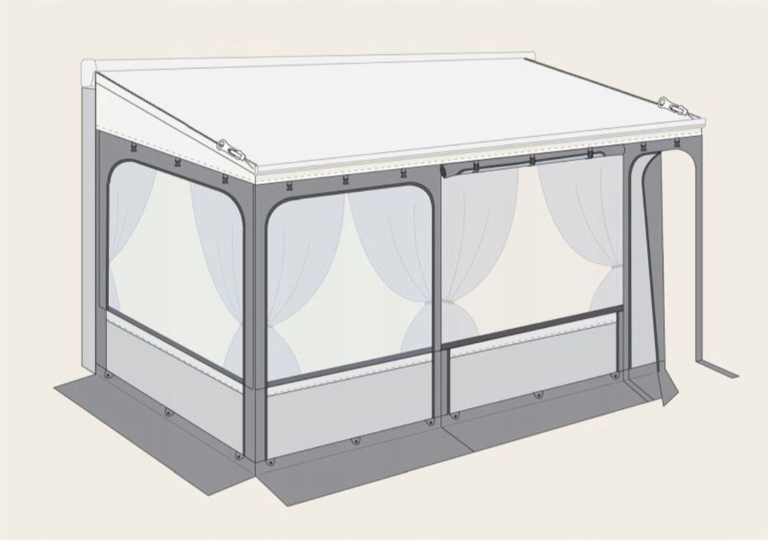 PrzedsionekFiamma do kampera 300cm+ 50cm zabudowa do markizy
