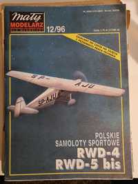 Mały modelarz 12/96 / Polskie samoloty sportowe RWD-4 RWD-5 bis