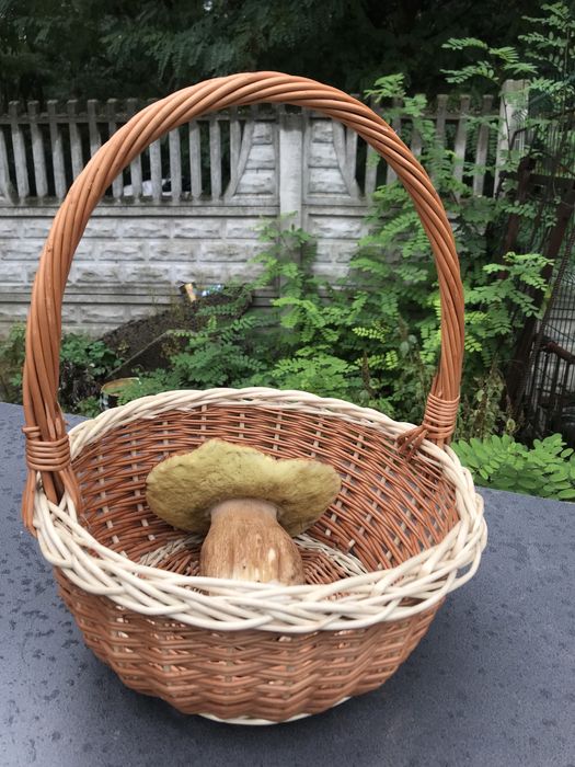 Koszyk wiklinowy na słodycze grzyby owoce nowy