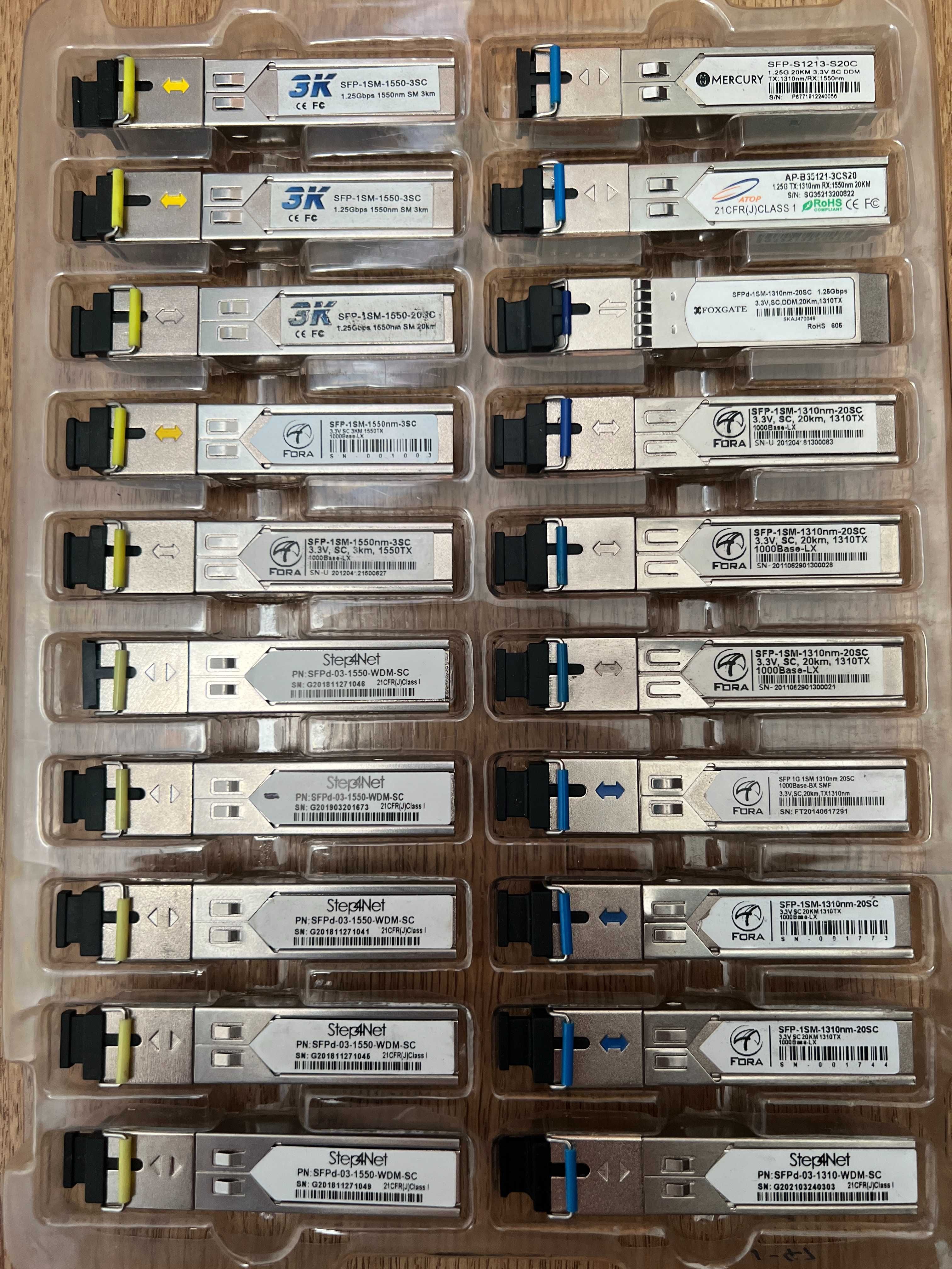 WDM SFP модули SC с DDM 1310 и 1550 (SFPd-03-1310-WDM-SC)
