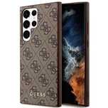 Etui Guess 4G Metal Gold Logo Na Samsung Galaxy S23 Ultra - Brązowe
