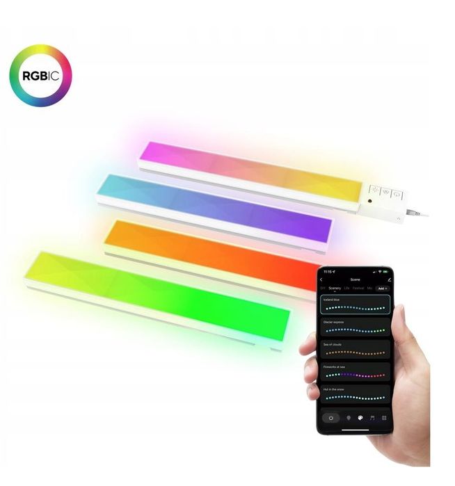 Paski panele świetlne oświetlenie LED TRUST GXT905 WALL BAR GAMING