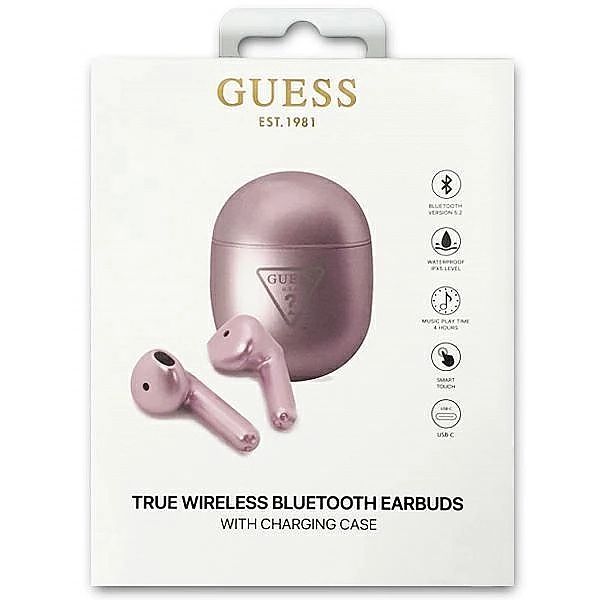 Guess słuchawki Bluetooth GUTWST82TRU TWS + stacja dokująca purpurowy/